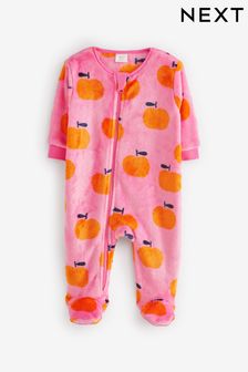 Bright Pink Fleece Baby Sleepsuit (N44447) | €19 - €22