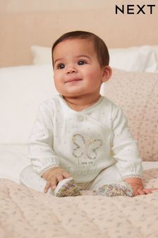 Ecru Butterfly Daddy Family Sleepsuit (0-2yrs) (N44449) | NT$380 - NT$420