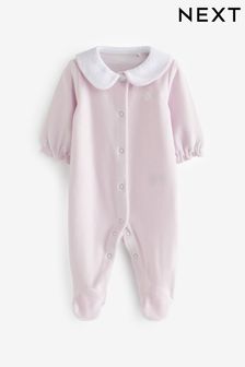 Lilac Purple Velour Sleepsuit (0mths-3yrs) (N44455) | AED40 - AED47