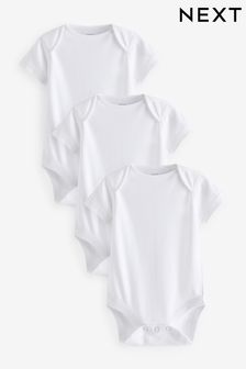 أبيض - حزمة من 3 لباس قطعة واحدة للبيبي لطيف على البشرة (N44472) | 72 ر.س - 84 ر.س
