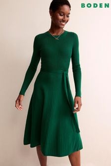 Boden Green Lola Knitted Midi Dress (N44476) | €82