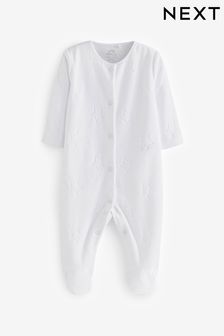 白色星星 - 絲絨嬰兒連身睡衣褲 (0個月至2歲) (N44487) | NT$530 - NT$620