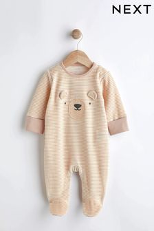 Oatmeal Bear Baby Sleepsuit (0-2yrs) (N44490) | $20 - $24