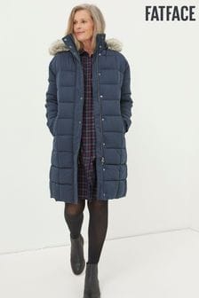 FatFace Blue Sienna Quilted Mid Length Coat (N44513) | DKK680