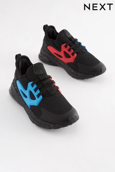 Roşu/Albastru - Pantofi sport cu șireturi elastice (N44585) | 182 LEI - 257 LEI
