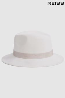 Fildeș - Pălărie Fedora din lână Reiss Ally (N44709) | 561 LEI