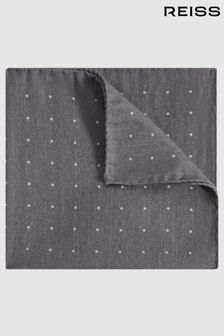 Светло-серый - Платок для нагрудного кармана в шерстяный горошек Reiss Tuscan (N44728) | €58