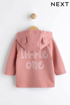 Pink Slogan Baby Hooded Cosy Jersey Jacket (0mths-3yrs) (N44957) | ₪ 46 - ₪ 55
