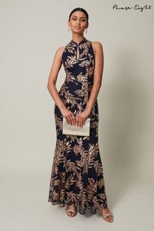 Phase Eight Blue Viviana Sequin Maxi Dress (N45052) | €381