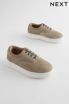 Neutral Stone Smart Leather Lace-Up Shoes (N45108) | kr430 - kr500