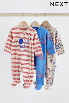 Personaj roșu - Pachet de 3 pijamale întregi pentru bebeluși (0-2ani) (N45109) | 166 LEI - 182 LEI