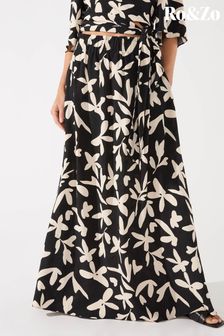 Ro&Zo Black Graphic Leaf Print Skirt (N45246) | €43.50