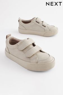 Stone Cream Standard Fit (F) Two Strap Touch Fastening Shoes (N45370) | €19 - €25