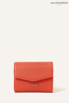 Accessorize Orange Small Flap Zip Around Purse (N45486) | $21