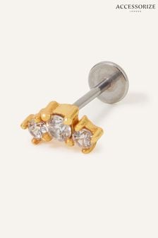 Accessorize 14ct Gold Plated Crystal Flat Back Helix Earrings (N45522) | €9