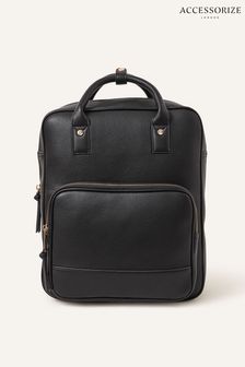 Accessorize Black Pocket Top Handle Backpack (N45614) | ￥7,400