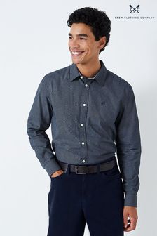 Голубая хлопковая рубашка с цветочным принтом Crew Clothing Company (N45771) | €37