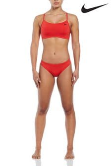 Set costum de baie cu spate decupat Nike Roșu înot (N45906) | 298 LEI