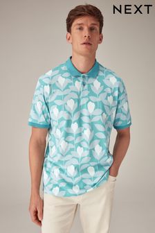 Blue Scion Print Polo Shirt (N46060) | €28