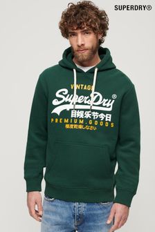Vert - Sweat à capuche Superdry à logo style vintage (N46199) | €87