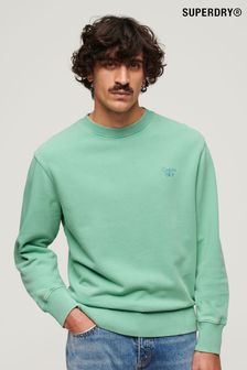 Зеленый - выбеленный свитшот в винтажном стиле Superdry (N46208) | €84