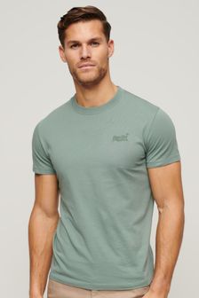Grün - Superdry Essential T-Shirt mit Logostickerei (N46296) | 30 €