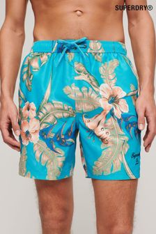 Superdry Blue Hawaiian Print 17” Swim Shorts (N46316) | 2,575 UAH