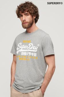 Серый - футболка Superdry Face Duo (N46335) | €41
