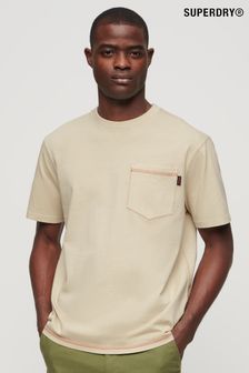 Superdry Brown Pocket T-Shirt (N46344) | SGD 52