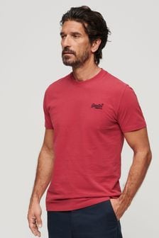 أحمر - تي شيرت بشعار ماركة كلاسيكي مطرز من Superdry (N46351) | 99 ر.ق