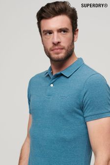 Superdry Teal Blue Classic Pique Polo Shirt (N46372) | SGD 77