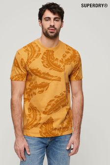 Superdry Yellow Vintage Overdye Printed T-Shirt (N46380) | SGD 52