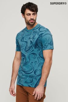 Superdry Blue Vintage Overdye Printed T-Shirt (N46381) | EGP1,026