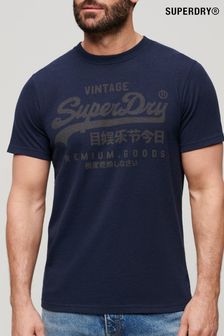 Modra - Superdry klasična majica s kratkimi rokavi Vl Heritage (N46394) | €43