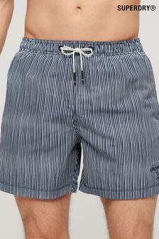 Superdry Blue Printed 15” Swim Shorts (N46416) | $55