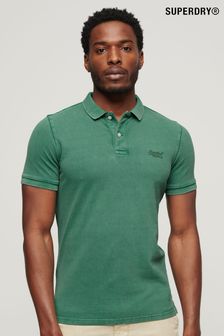Superdry Green Vint Destroy Polo Shirt (N46432) | $49