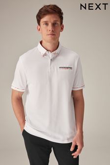 White Smart Collar Polo Shirt (N46544) | OMR13