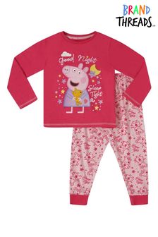 Brand Threads Pink Peppa Pig Girls Pyjama Set (N46591) | 83 SAR