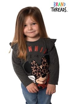 Brand Threads Grey Disney Minnie Mouse Girls T Shirt (N46601) | €7