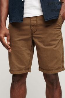 Superdry Brown Vintage International Shorts (N46671) | $55