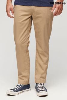 Superdry Brown Slim Tapered Stretch Chinos Trousers (N46676) | kr895