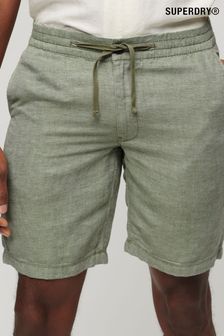 Зеленый - Superdry льняные шорты с поясом на завязке (N46695) | €84