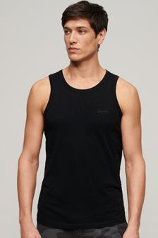 Superdry Black Essential Logo Vest (N46712) | $25