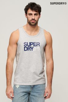 Superdry Grey Sportswear Logo Relaxed Vest (N46716) | SGD 48