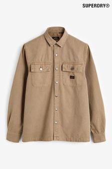Superdry Brown Canvas Workwear Overshirt (N46723) | KRW160,100