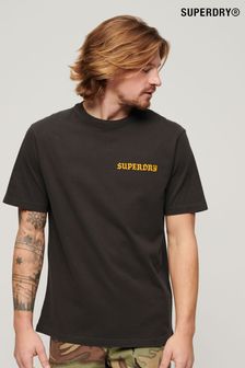 Braun - Superdry Loose-T-Shirt mit Tattoo-Grafik (N46737) | 45 €