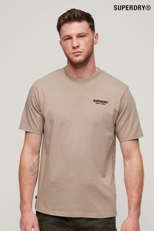 Braun - Superdry Luxury Sport T-Shirt in Loose Fit (N46744) | 45 €