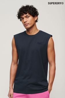 Superdry Blue 100% Cotton Essential Logo Tank (N46764) | $31