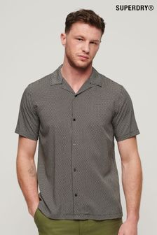 Superdry Black Short Sleeve Revere 70s Shirt (N46793) | €76