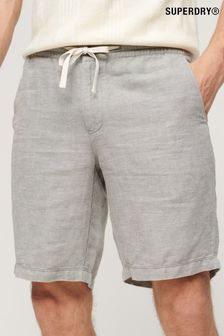 Серый - Superdry льняные шорты с поясом на завязке (N46820) | €84